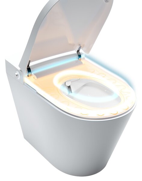 Mereo, Mereo WC s integrovaným elektronickým bidetem, RIMLESS, 592x380x430 cm, keramické, vč. sedátka, MER-VSD110S2