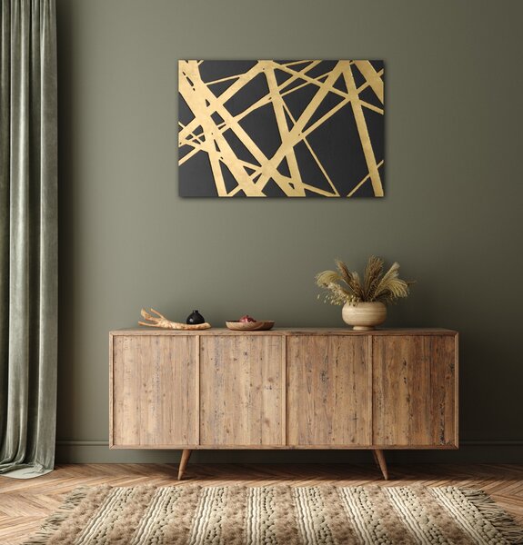 Impresi Obraz Abstraktní zlato šedý - 60 x 40 cm