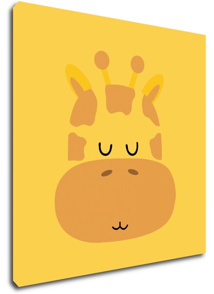 Impresi Obraz Roztomilá žirafa žluté pozadí - 20 x 20 cm