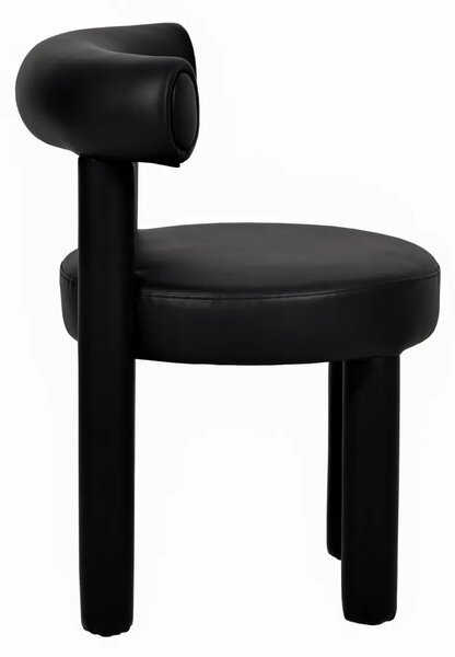 LivinHill Designová jídelní židle Leith umělá kůže černá