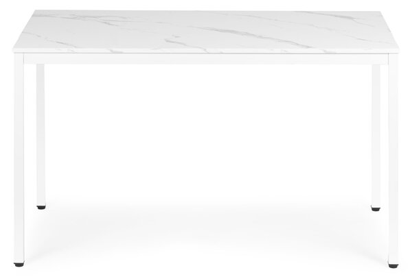 MODERNHOME Jídelní stůl Bridge 120 cm bílý mramor/bílý