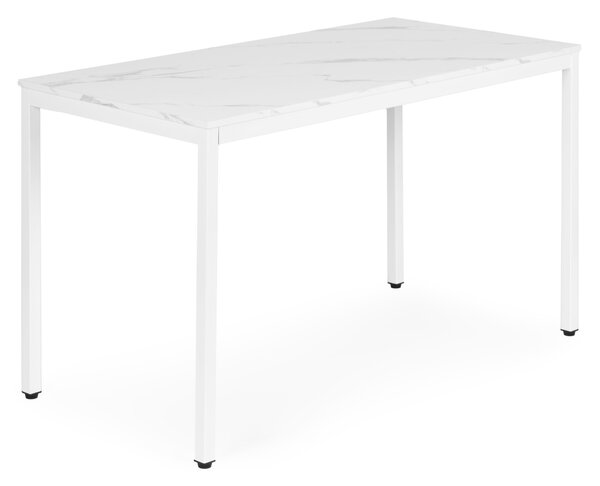 MODERNHOME Jídelní stůl Bridge 120 cm bílý mramor/bílý