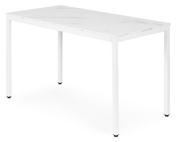 MODERNHOME Jídelní stůl Bridge 120 cm bílý mramor/bílý
