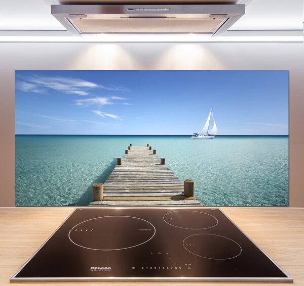 Panel do kuchyně Dřevěné molo pksh-57042247