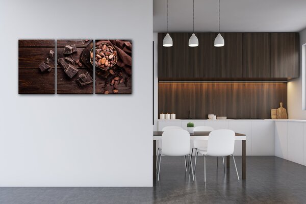 Impresi Obraz Zátiší s čokoládou - 120 x 60 cm (3 dílný)
