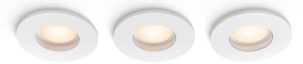 Hue Adore recessed koupelnové svítidlo kulaté 3x4,2W, 2000-6500K, IP44, bílá (3ks)