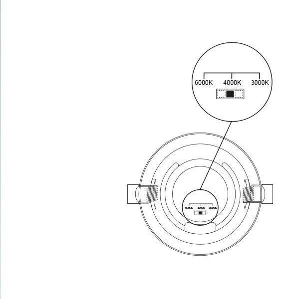 PN22400009 LED DOWNLIGHT vestavné svít.kulaté 6W,540lm,3000-6000K,IP44,černá,11,5cm
