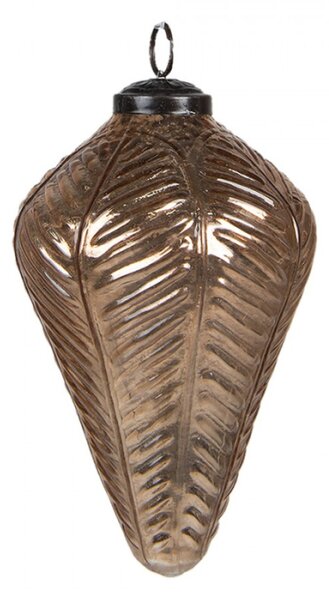 Vánoční koule XL Hnědá 10*16 cm – 10x16 cm