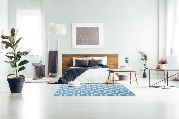 Tutumi Plyšový koberec Clover Blue Rozměr (cm): 120 x 170