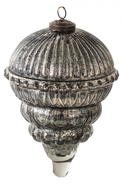 Vánoční koule XL Černá 14*21 cm – 14x21 cm
