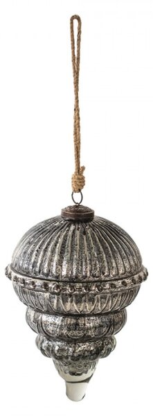 Vánoční koule XL Černá 14*21 cm – 14x21 cm