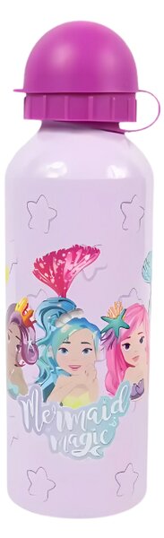 Dětská kovová láhev MERMAID MAGIC 500 ml fialová