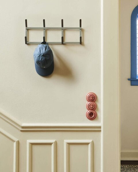 HAY Nástěnný věšák Tape Coat Rack Small, metallic grey