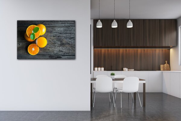 Impresi Obraz Pomeranče na šedém pozadí - 60 x 40 cm