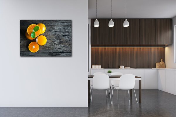 Impresi Obraz Pomeranče na šedém pozadí - 70 x 50 cm