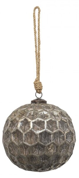 Měděná antik skleněná ozdoba Hexagon Copper XL – 15x15 cm