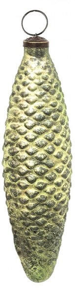 Vánoční koule XL Zelená, Hnědá 7*5*23 cm – 7x5x23 cm