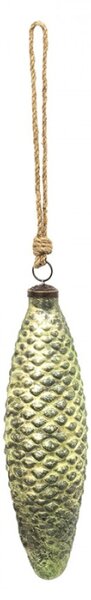 Vánoční koule XL Zelená, Hnědá 7*5*23 cm – 7x5x23 cm