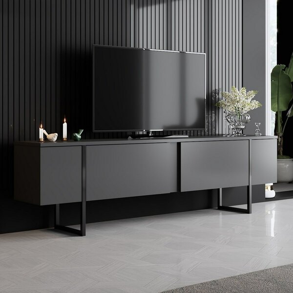Televizní stolek Luxe Anthracite and Black
