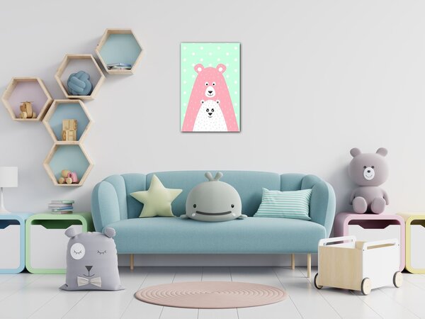 Impresi Obraz Pink blue bear - 20 x 30 cm