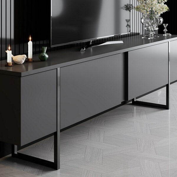 Televizní stolek Luxe Anthracite and Black