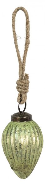 Vánoční cetka zelená, hnědá 5*7 cm – 5x7 cm