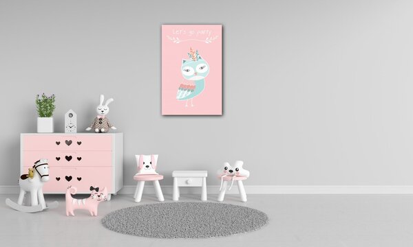 Impresi Obraz Let's go party owl - 20 x 30 cm