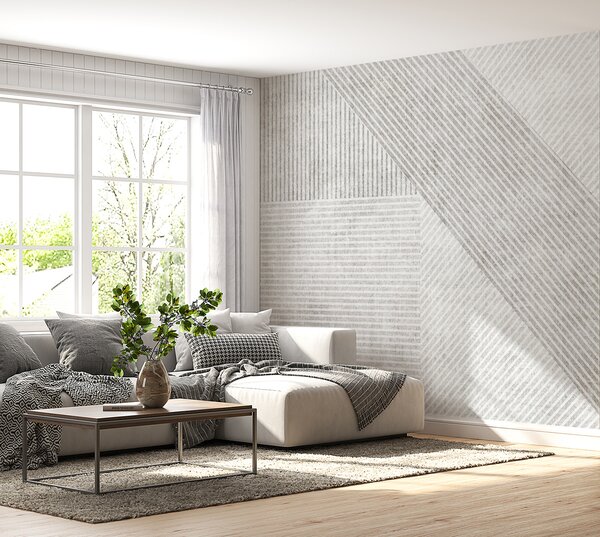 Fototapeta Bílý a šedý pruhovaný vzor, Designové fototapety na zeď, Populární fototapety, u96331 - Tapeko.co.cz