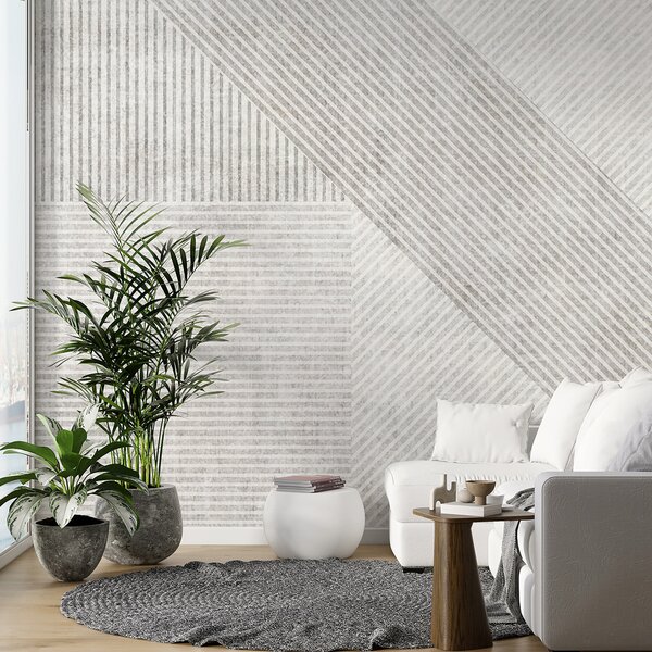 Fototapeta Bílý a šedý pruhovaný vzor, Designové fototapety na zeď, Populární fototapety, u96331 - Tapeko.co.cz