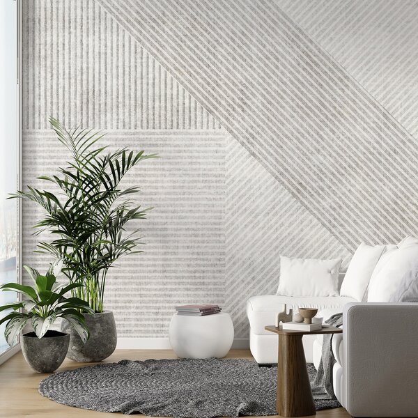 Fototapeta Bílý a šedý pruhovaný vzor, Designové fototapety na zeď, Populární fototapety, u96331 - Tapeko.co.cz