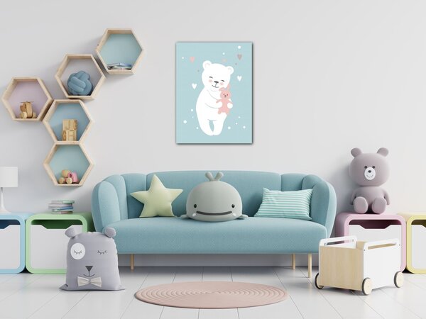 Impresi Obraz White cute bear - 30 x 40 cm