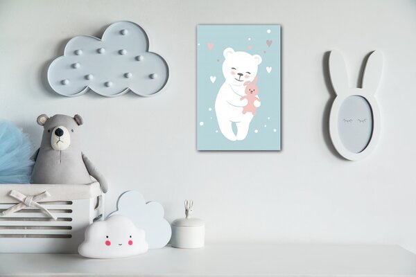 Impresi Obraz White cute bear - 20 x 30 cm