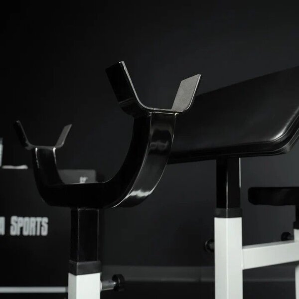 Nastavitelná bicepsová lavice se stojanem na činku, 200 kg