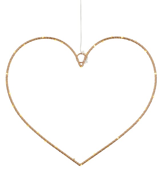 Sirius LED dekorace Liva Heart Gold 26cm (40 LED světel)