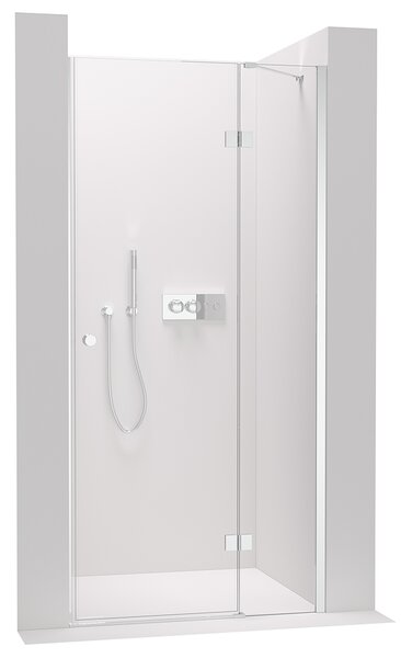 Cerano Marino, 1-křídlé dělené sprchové dveře 110x190 cm, 6mm čiré sklo, chromový profil, CER-CER-420207