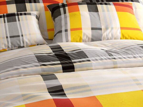 Povlečení z Renforcé bavlny ORANGE KUBE barevné Rozměr povlečení: 70 x 90 cm | 140 x 200 cm