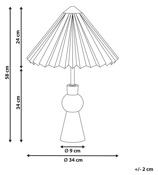 Stolní lampa TOJSAN Papír Béžová