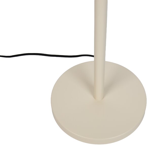 Japandi stojací lampa béžová se světle hnědým stínidlem 50 cm - Simplo
