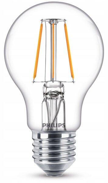 LED žárovka Philips E27 4,3W 40W 470lm 2700K teplá filament ozdobná 6 ks