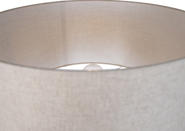 Japandi stojací lampa béžová se světle hnědým stínidlem 50 cm - Simplo