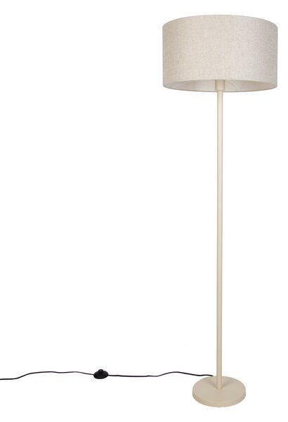 Japandi stojací lampa béžová se světle hnědým stínidlem 50 cm - Simplo