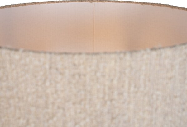 Moderní stojací lampa černá s béžovým buklé stínidlem 40 cm - Simplo
