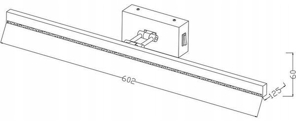 Reality Lester nástěnné LED svítidlo 8W 60cm černá 4000K s vypínačem