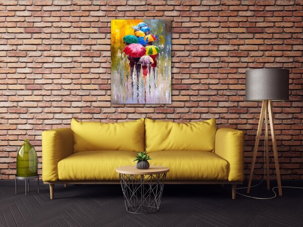 Impresi Obraz Barevné deštníky - 50 x 70 cm