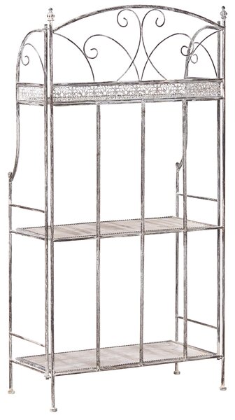 Regál s policemi VILLADOSE Kov 117 cm 60 cm Šedá