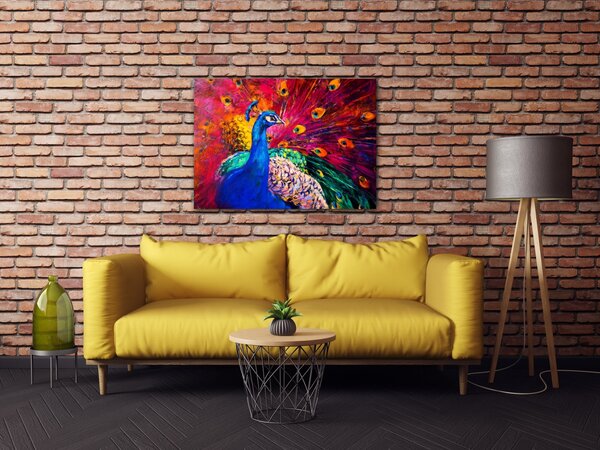 Impresi Obraz Barevný páv - 70 x 50 cm