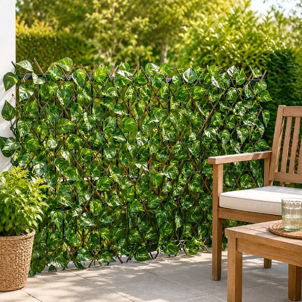 PROGARDEN Zahradní zástěna s umělými listy PROGARDEN 180 x 90 cm KO-CY5910740