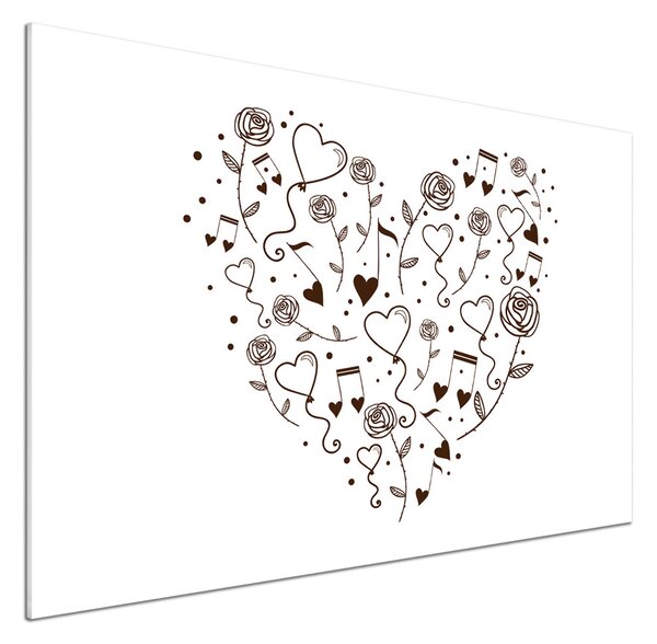 Skleněný panel do kuchyně Srdce pksh-59632729