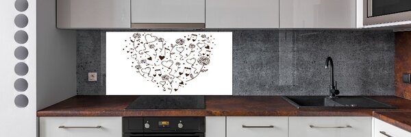 Skleněný panel do kuchyně Srdce pksh-59632729