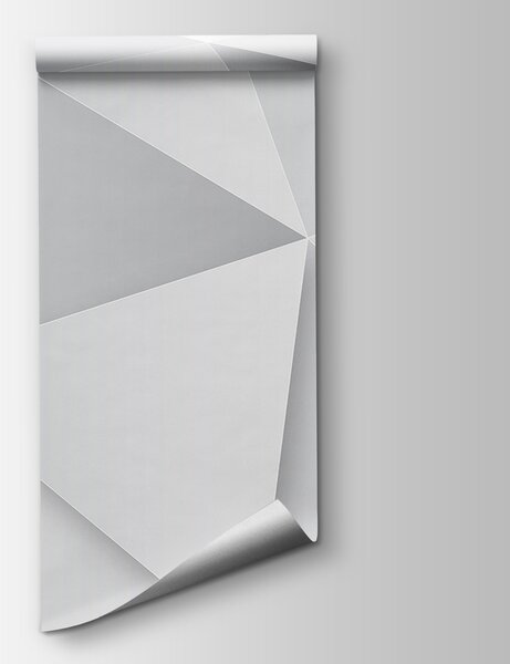 Fototapeta Bílý trojúhelníkový vzor, Geometrické 3D fototapety, Populární fototapety, u96897 - Tapeko.co.cz